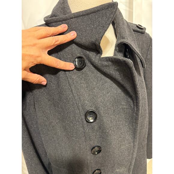 Michael Kohrs Women's XL Grey Peacoat needs button moved - Picture 4 of 7